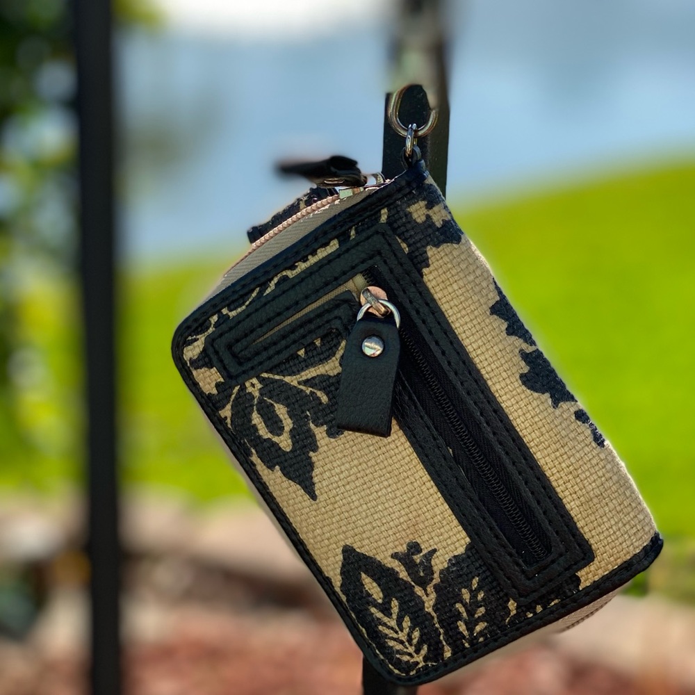 Spartina Tan and Black Wristlet